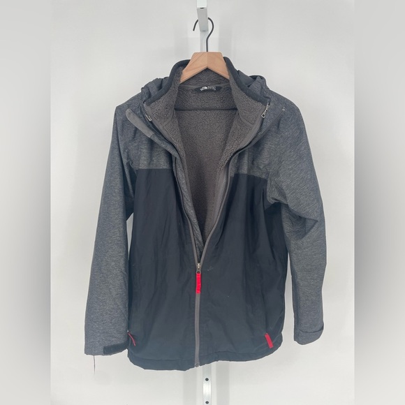 The North Face Boys Chimborazo Triclimate 3n1 Jacket Black Grey Youth XL - Picture 1 of 8